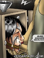 Free bdsm comics. Innocent girl stuck in a box with spikes.