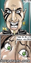Humiliation comics. Busty girl spanked with a whip.