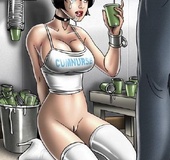 Bdsm art. Nurses to receive sperm in mouth.