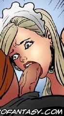 Slave girl. Now get in there and show her how a whore should ride a cock up her ass!