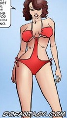 Submission art. Sweet chick with big tits and candid bikini.
