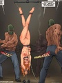 Sexy redhead slave girl hanged upside - Picture 4