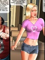 Super cute blonde babe gets her clothes - Picture 1