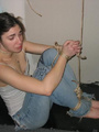 Cute amateur submissives get tied up and - Picture 2