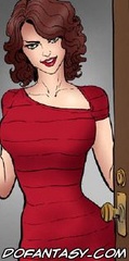 Slave art. A neat butt mom is very beautiful in that red dress.