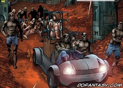 Bondage comics. Pair of healthy blacks fuck little girl with big tits.