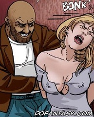 Bondage toons. Unshaven bald man, a woman broke into the apartment and grabbed her!