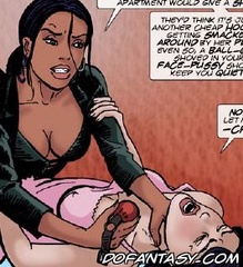 Sado comic. A woman strcking you.. making you cum with her fingers.. her mouth..