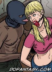 Bondage comics. Outlaw loves to hit the priest of his victims!