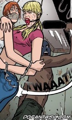 Bondage comics. Outlaw loves to hit the priest of his victims!