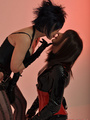Spikey haired mistress posing with her - Picture 12
