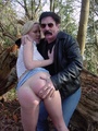 Hot blonde spanked in the forest with - Picture 13