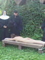 Naked lovely tied to a bench and caned - Picture 3