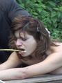 Naked lovely tied to a bench and caned - Picture 6