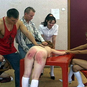 Naked school girl severely punished in front - Unique Bondage - Pic 10