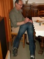 Spanked for bad table manners in front - Picture 7