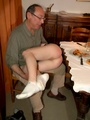 Spanked for bad table manners in front - Picture 13