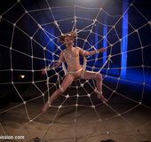 Caught as fly in web helpless slave babe taking punishment and getting