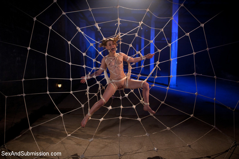 Caught as fly in web helpless slave babe - Unique Bondage - Pic 12
