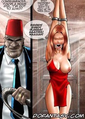 Slave girl comics. What happened last ni.. shit! I'm tied up in this cell!