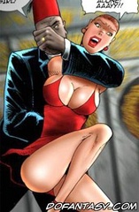 Slave cartoons. A guy saw the ass busty girl and fell in love.