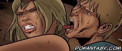 Sex slave comics. Hairy dick shoved into the anus blonde.