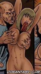 Bondage toons. Iron hook stuck in the anus blond.