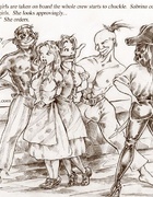 Adult bondage comics. Two youn girls are captured from one or the plantations