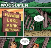 Bdsm cartoons. Two travellers alone in the forest...
