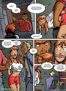 Humiliation comics. Strip right off! Show your big tits!