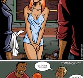 Slave girl comics. We'll see how you like cowhide on your open pussy!