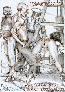 Sex slave comics. Bald overseer enjoys captured girls!