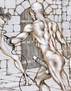 Sex slave comics. Bald overseer enjoys captured girls!