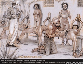 Submission art. Slave beeing selected by the wife of of the plantation owner!