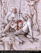 Submission art. Those dog's cages are very convenient for a quick fuck!