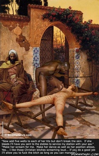 Bdsm art. You better do your best if you don't wish your whore's pussy whipped!