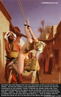 Bdsm art. You better do your best if you don't wish your whore's pussy whipped!