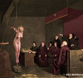 Submission comics. Priest watches slave girls humiliation!