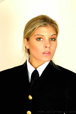 Naval uniform with black stockings - Picture 1