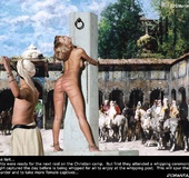 Fetish cartoons. A white girl captured the day before is being whipped