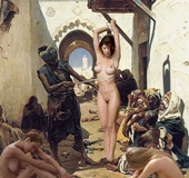 Fetish cartoons. "P-please Master" the blonde girl begged piteously tears