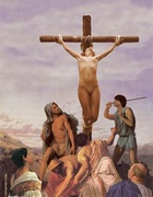 Submission. Crucified Roman slaves tortured by hot iron!