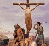 Submission. Crucified Roman slaves tortured by hot iron!