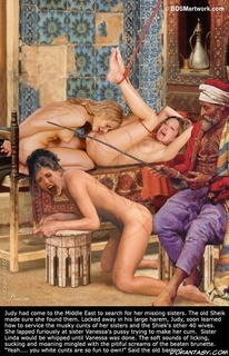 Sado comic. Better squeeze my cock a lot harder to get me off, slave, or you burn!