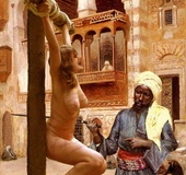 Submission art. Sheila found herself naked and srpead-eagled in the full