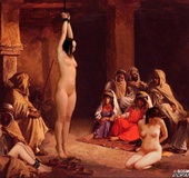 Sado cartoons. Western slave girls hung to the columns!