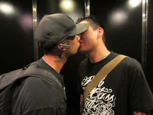 Tattoed gay dude and his horny friend ma - Picture 2