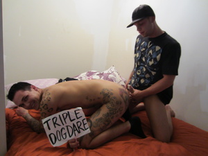 Tattoed gay dude and his horny friend ma - XXX Dessert - Picture 7