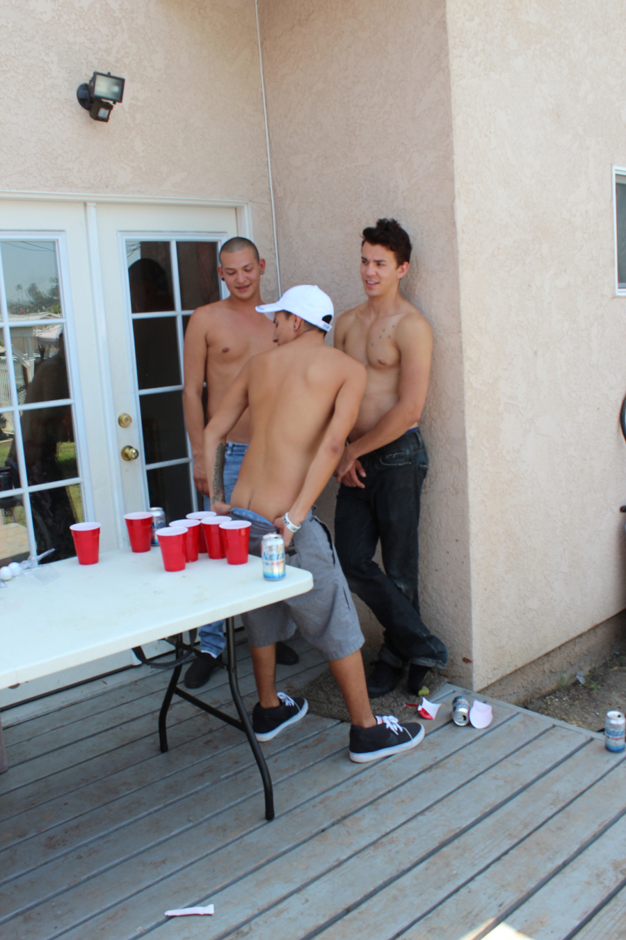 A group ot young guys unressing outdoors an - XXX Dessert - Picture 4