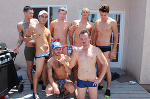 A group ot young guys unressing outdoors - XXX Dessert - Picture 14